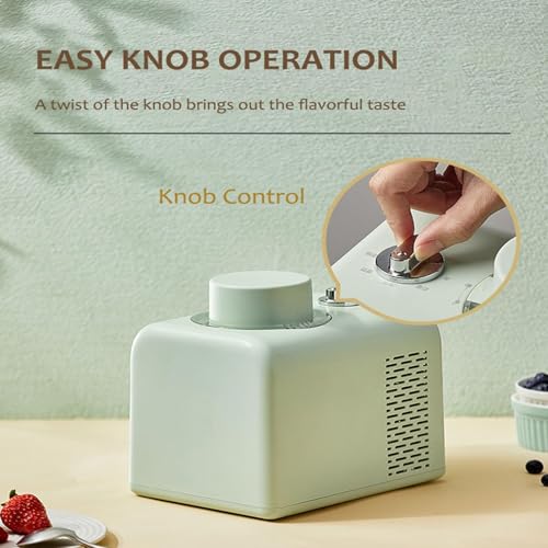 Frozen-Dessert-Maker mit Drehknopfsteuerung, automatische Eismaschine, 500 ml / 4 Modi, Softeismaschine, hält 8 Stunden kalt, Frozen-Yogurt-Maker mit abnehmbarem Paddel, zur Herstellung von Softeis – Bild 5