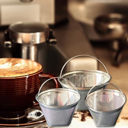 Cone Shape Coffee Filter Practical 304 Stainless Steel Fine Mesh Screen Replacement Part for Coffee Machine - Image 4
