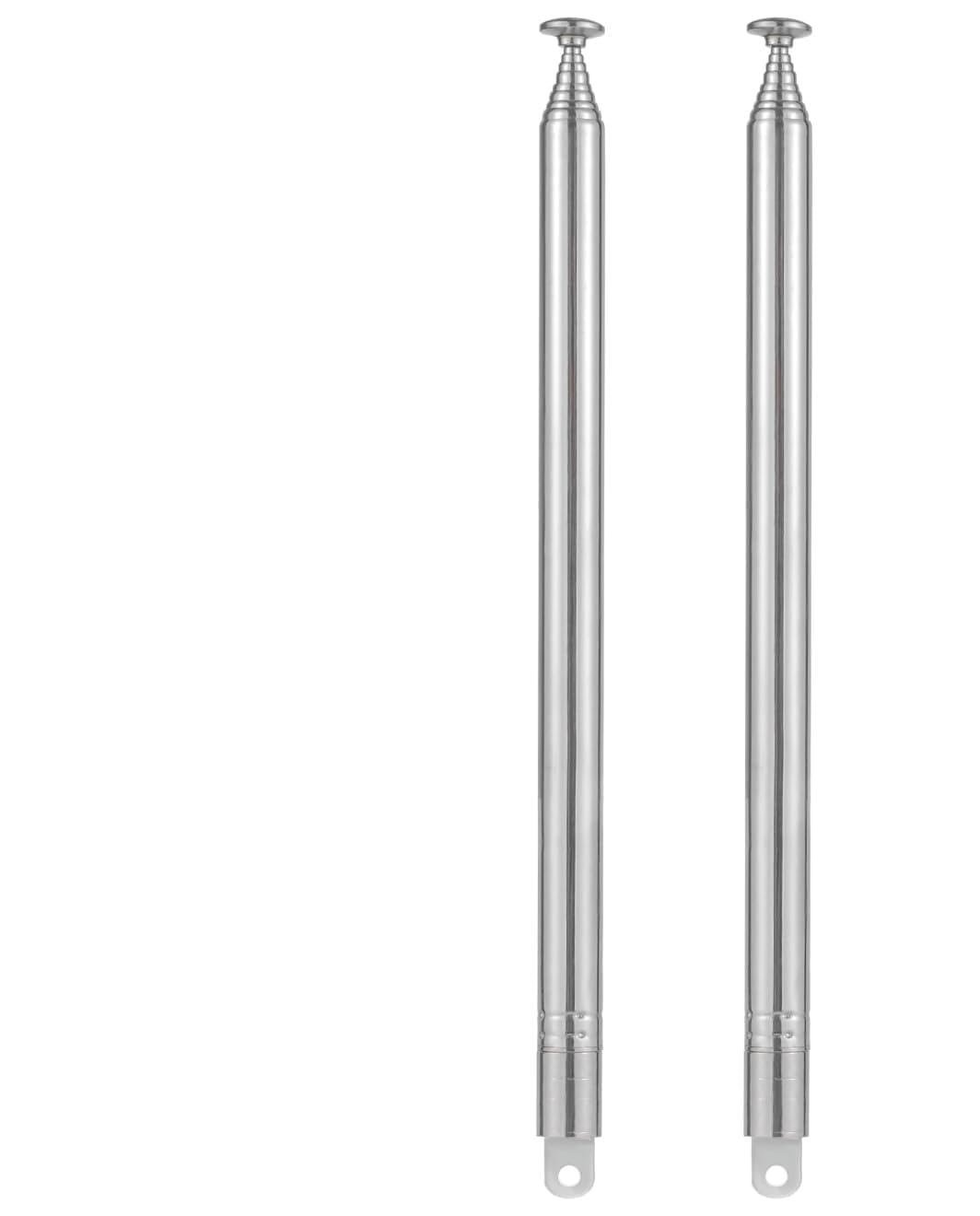 2 Sztuki Antena Teleskopowa AM FM z Wysokim Sygnałem 10 Sekcji 120.9CM/47.6Cale Przenośna Antena Radiowa Teleskopowa Wymiana do Telewizorów Radiodetektorów Odbiorników Stereo AM FM