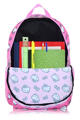 Sanrio Hello Kitty Backpack for Kids | Hello Kitty Bookbag for Girls, Boys, Unisex | Toddler Travel Bag, Cute Lightweight Bag for School | Ages 3+4