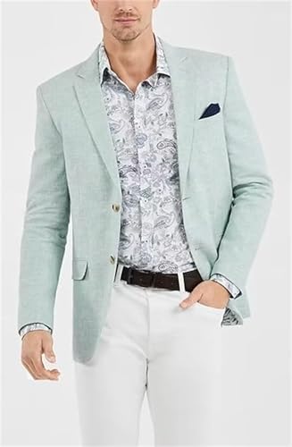 Men Suit Jacket Casual Linen Blazer for Men Wedding Prom Business Summer Suit Blazer Slim Fit Lightweight Sport Coats for Men2
