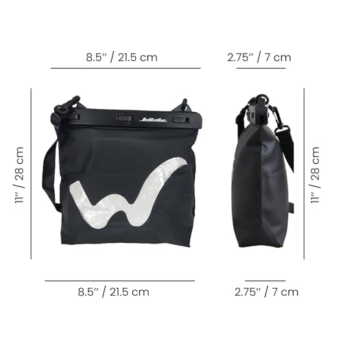 Bolsa seca impermeable Jettribe para PWC con triple cierre y costuras selladas, 11" x 8.5" miniatura 2