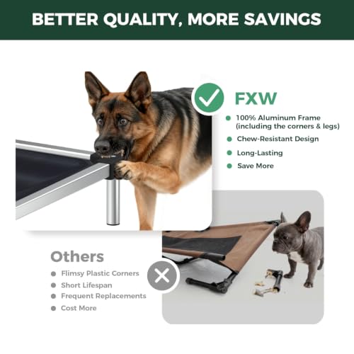 Image of FXW Instant Dog Playpen with Elevated Mesh Bed for RV Camping Outdoor Yard