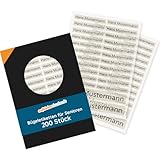 aufkleberdrucker.de 200 personalisierte Bügeletiketten SET (3 Größen) – Namensetiketten zum Aufbügeln – waschmaschinen- & trocknerfest bis 95°C – ideal für Senioren, Pflegeheim & Altenheim