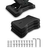 Picture of HOXWELL RV Stabilizer Jack Pads 4 Pack, Heavy Duty Solid Rubber Scissor Jack Leveling Blocks, RV Jack Foot Protection Pads for Trailer, Camper & 5th Wheels, Non-Slip Sturdy Support, Black
