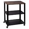 WOLTU RW032dc Keukentrolley Serveerwagen Metalen en MDF keukenplank, retro-stijl keukentrolley met wielen, 60x40x76cm