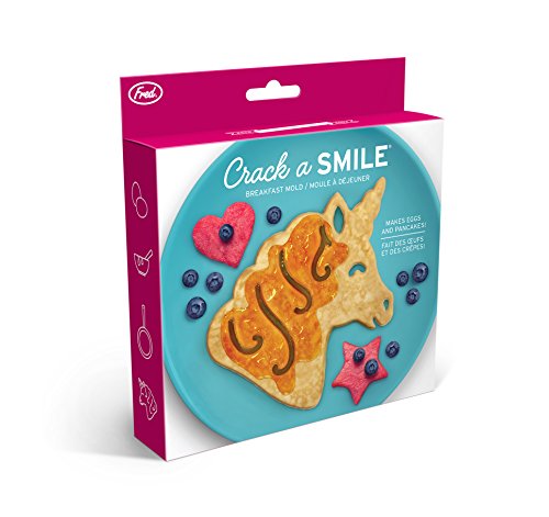 Genuine Fred Molde para café da manhã com panqueca e ovo de silicone Crack A Smile 14 cm, unicórnio,