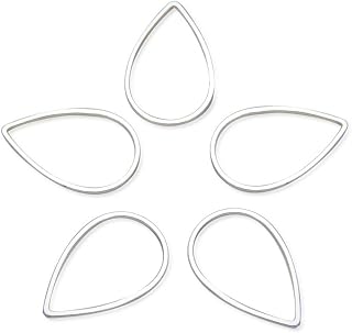 Adabele 100pcs Silver Teardrop Beading Hoop Link Jewelry Findings 22mm