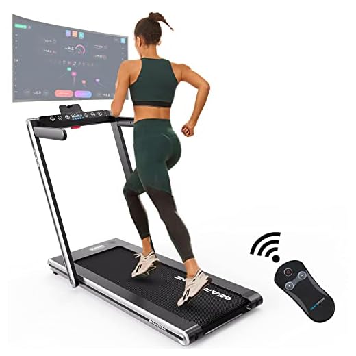 GEARSTONE Tapis roulant Pieghevole 2 in 1, velocità Regolabile 1-15 km/h con 2 modalità Sport preimpostate, Bluetooth Integrato, Doppio Display Controllo Touch Screen/Telecomando, WP7-1, ONE SIZE