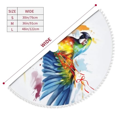 Jupe de sapin perroquet volant tapis de Noël double couche 122 cm