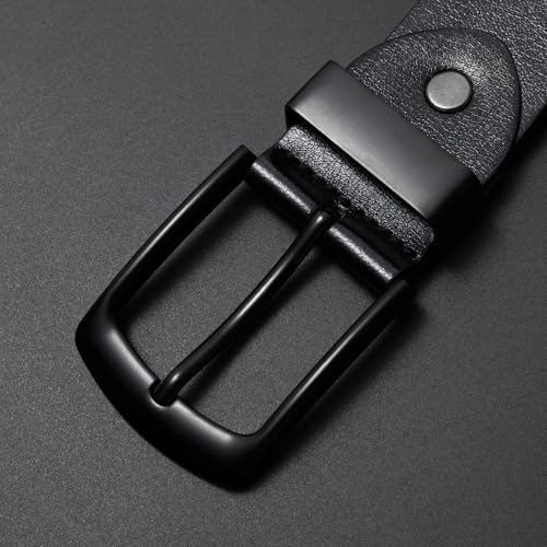 maikun Mens Casual Dress Belt, Mens Leather Black Belt, Casual Wear Jeans Pants3