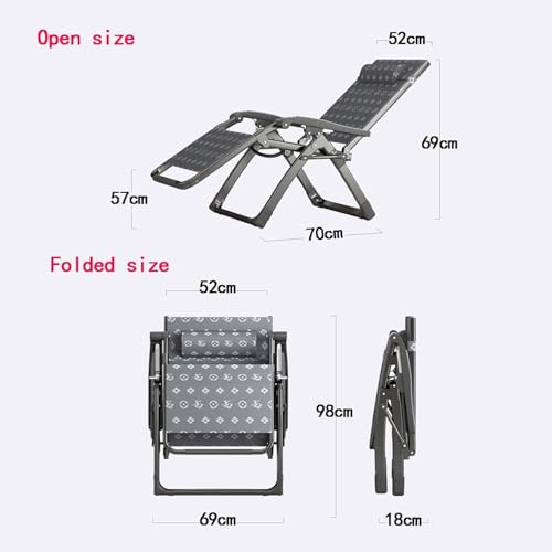 Chaise longue pliante et transat de bureau inclinable pour balcon - 4