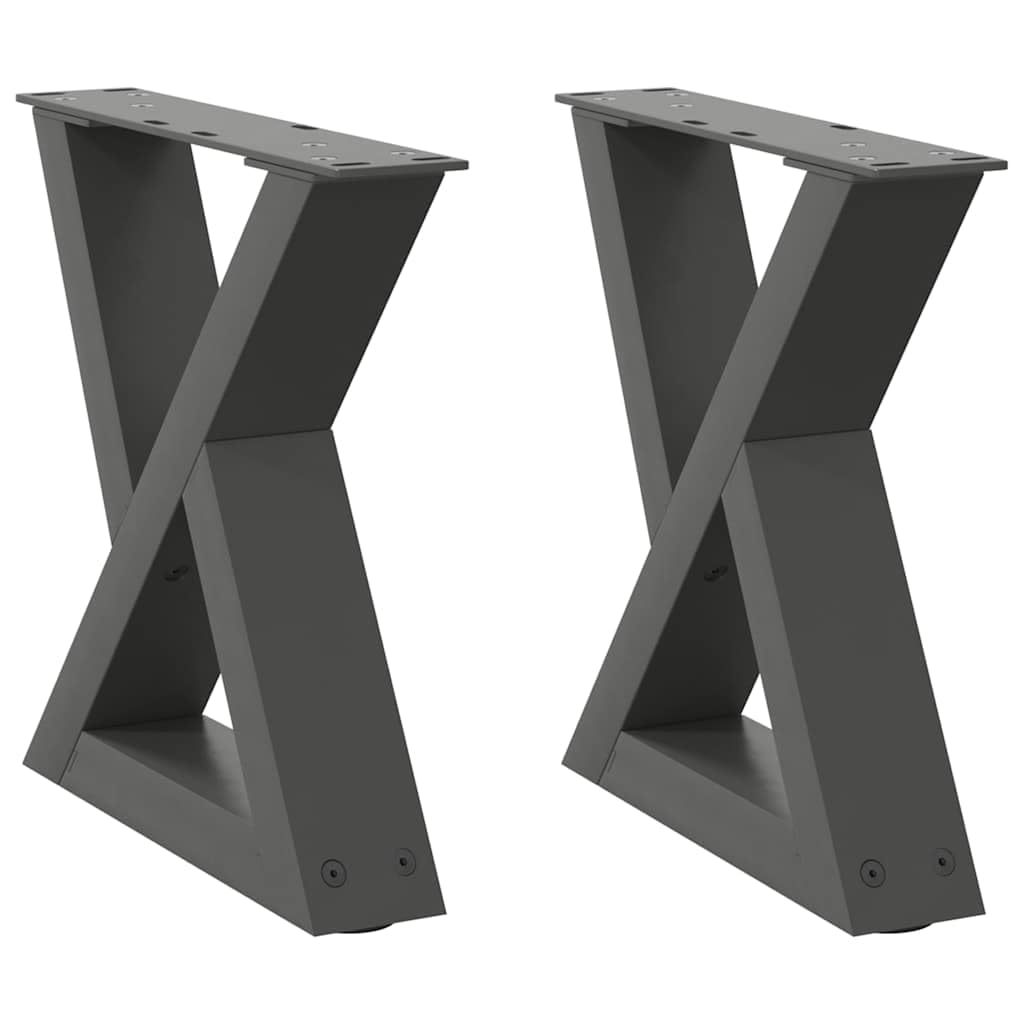 Gambe per tavolino da caffè antracite, 30 x (30-31,3 cm), in acciaio verniciato a polvere, con piedini regolabili in altezza, design moderno, robuste e durevoli, per soggiorno, ufficio, tavolo