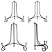 4 Piezas Hierro Pantalla Soporte Negro Hierr Caballete ，pulgadasSoporte de hierro negro para caballete para fotos, marcos de cuadros y atril para libros de cocina, platos decorativos placas,tablets