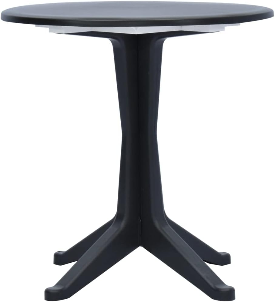 Modern Simple Design Patio Dining Table, Garden Side Table Weather-resistant Coffee Table for Backyard Lawn Balcony Pool, Patio Table Anthracite 27.6" Plastic