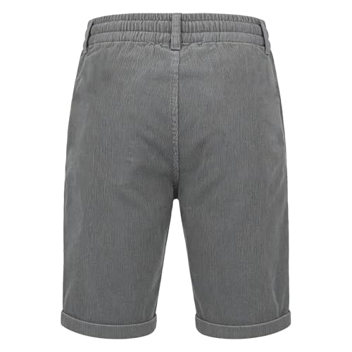 Image of Cambkatl Straight Leg Corduroy Shorts for Men Summer Versatile Outdoor Casual Stretch Lounge Shorts with Pockets