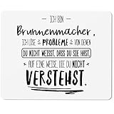 JUNIWORDS Mauspad Mousepad, Ich Bin Brunnenmacher, ich löse Probleme, von denen du Nicht weißt, DASS du Sie hast, auf eine Weise, die du Nicht verstehst (5006547)