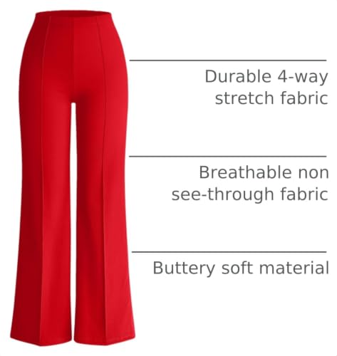 Image of OQQ Women Wide Leg Pants High Waist Casual Pants Fall Clothes Outfits