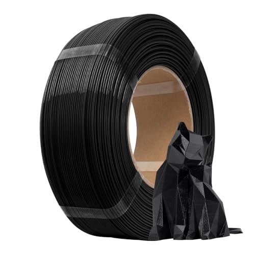 Image of eSUN PLA+ Refilament 1.75mm, 3D Printer Refill PLA Plus, Dimensional Accuracy + /- 0.03mm, 1KG Spoolless 3D Printing Filament for 3D Printers, Black