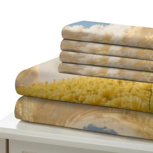Housse de couette impression 3D artistique en microfibre single 135x200 cm