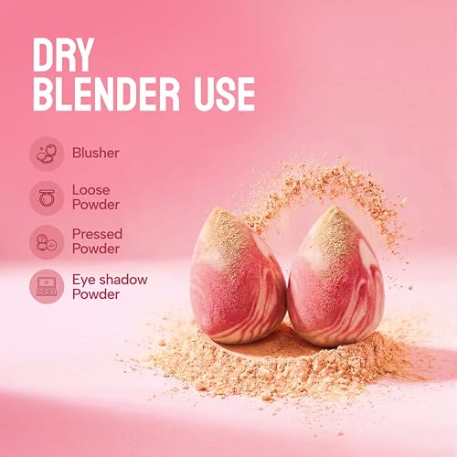 Image of Baked Beauty Photo Perfect Velvet Blend Ultra Soft Microfiber Reusable Makeup Blender for Contouring, Baking & Highlighting Pack of 2(Mini Tear Drop)
