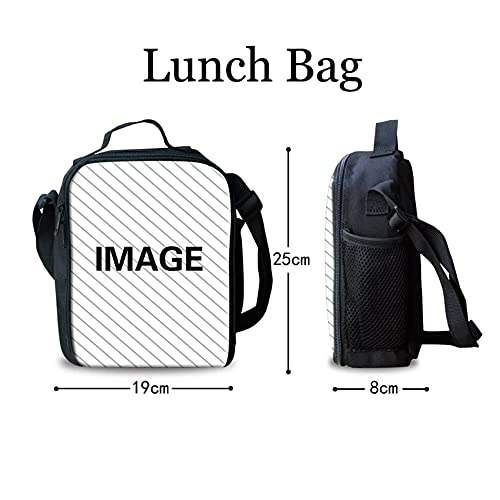 Beginterest Black Cat Backpack with Lunch Bag for School Boys Girls Cute Animal Backpack Set of 24