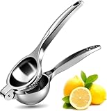 WONSEFOO Manual Lemon Squeezer Heavy Duty, Premium Metal Lemon Orange Lime Citrus Press Juicer Hand Juicer, Engineered Hand Squeezer Easy to Use and Clean - Anti Corrosive and Dishwasher Safe