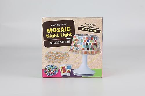 Make Your Own Mosaic Night Light Kit, Arts and Crafts for Kids Ages 8-12, DIY Stained Glass Set, Crafts Kit for Teens Adults, Creativity Rechargeable Turkish Table Lamp, Toys Girls Boy Birthday Gift 12 41grYEPnQDL. AC