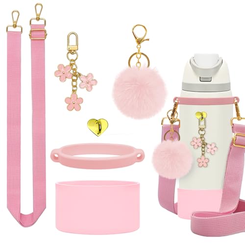 TQONEP Owala�E�H�[�^�[�{�g���p�A�N�Z�T���[ 64�I���X 32�I���X�A���߉\�ȃn���h���X�g���b�v�A�v���b�V���{�[���A�t�����[�`���[���A���o�[�����O�A�n�[�g�^�t�b�N�A�`���[���ASiliocne�u�[�c FreeSip 24�I���X32�I���X(���C�g�s