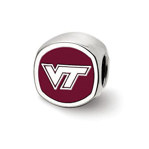 LogoArt Logo Art Sterling Silver Virginia Tech VT Cushion Shaped Double Logo