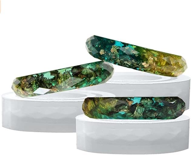 Multi-Faceted Diamond Boho Resin Ring Silicone Mould for Jewellery Epoxy Casting Art Crafts Decorations Making Flat 17mm 16.6mm 16mm Size 13-14 12-13 10-11 โ image 1