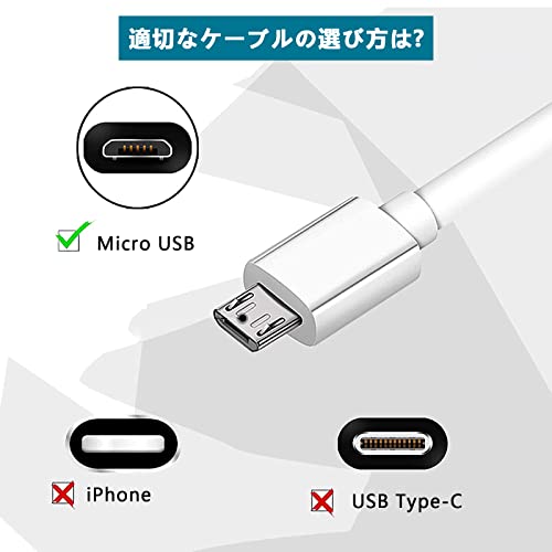 マイクロ usb ケーブル 1.5m (2本) Suptopwxm Micro USB ケーブル【ホワイト】 QC3.0急速充電ケーブル 高速データ転送 ps4コントローラー対応 Android多機種スマホ対応 android充電ケーブル usbケーブル