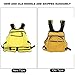 Juqrelith Fishing Vest Backpack, Adjustable, Breathable, Yellow Free Size - Durable Polyester Fabric, Multi Pocket Design, Lightweight for Outdoor Anglers