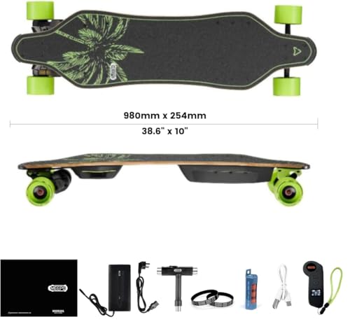 MEEPO Campus V5 Series/Envy Electric Skateboard with Remote, Top Speed Up to 29 Mph, 4 Speed Smooth Braking, Easy Carry Handle Design, Suitable for Adults & Teens