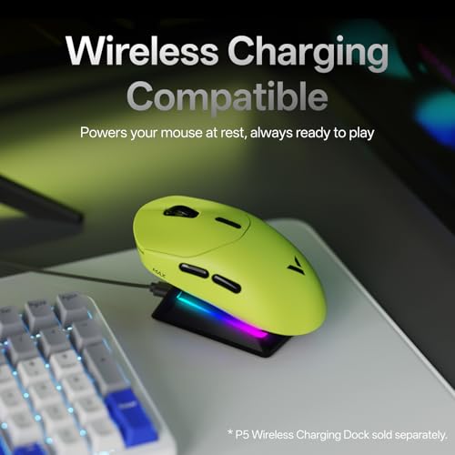 Image of Rapoo VT2 MAX Wireless Gaming Mouse, True 8K Wireless Polling Rate, 53g Lightweight, Up to 750 Hr Battery, Nordic nRF54L15 MCU, 120-Million Optical Switch, 10 Programmable Buttons, Macro Enabled