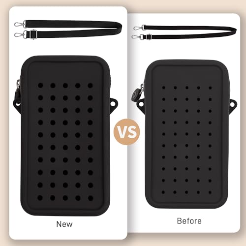 CANDY Small Crossbody Bag with Wide Shoulder Strap and Larger Holes for Charms – Adjustable, Stylish, and Comfortable Everyday Bag (Black)2