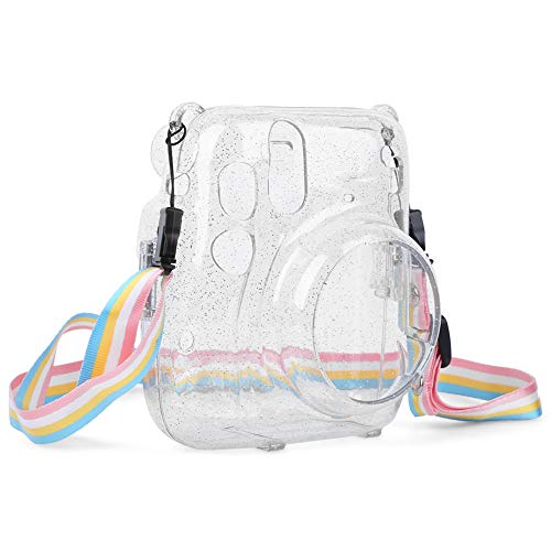 Mini Camera Case For Fujifilm Instax Mini 11 Instant Camera, Pvc Transparent Camera Bag With Shoulder Strap, Gift For Girls Boys Women(White) #TOP5