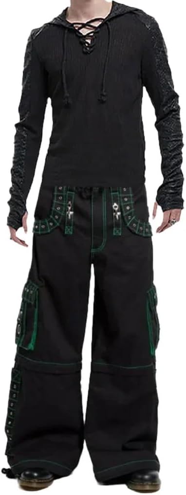 Gothic Bondage Men Pant Alternative Punk Rock Emo Trouser Pant Shorts/USA