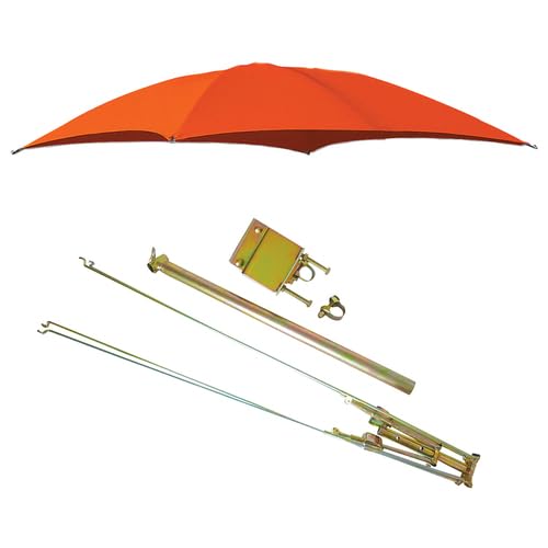 Parts ASAP Tractor Umbrella Assembly for ROPS Mounts 54 10 oz. Duck Canvas - Orange