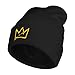 MiAnMiAn Basquiat Crown Embroidery Beanie Knit Hats for Men & Women, Embroidery Winter Hats Skull Cap