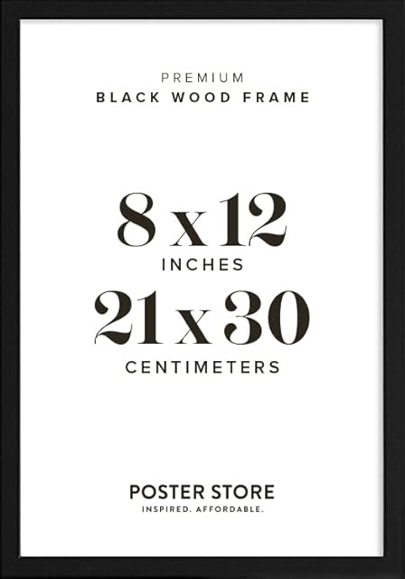 Wooden Frame in Black (21x30 cm) - Picture Frames Wood - Photoframe for Photo Wall, Picture Gallery, Photo Collage and more