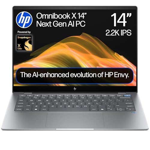 HP OmniBook X 14'' AI PC | Qualcomm Snapdragon® X Elite | 45 TOPS