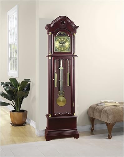 72 Floor Standing Grandfather Clock Cherry Finish