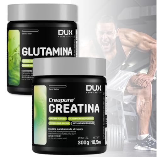 Creatina Creapure e Glutamina DUX 300g | 100% pura hipertrofia fo...