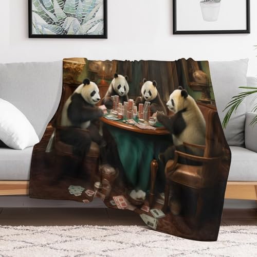 Couverture polaire panda douce pour réconforter les nuits