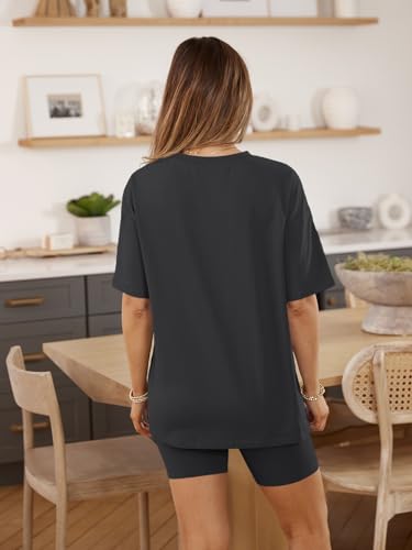 Image of AUTOMET Women 2 Piece Sets Summer Outfits 2026 Two Piece Matching Clothing | Oversized Tshirts,Biker Shorts,Short Sets,Workout Sets,Summer Sets,Lounge sets