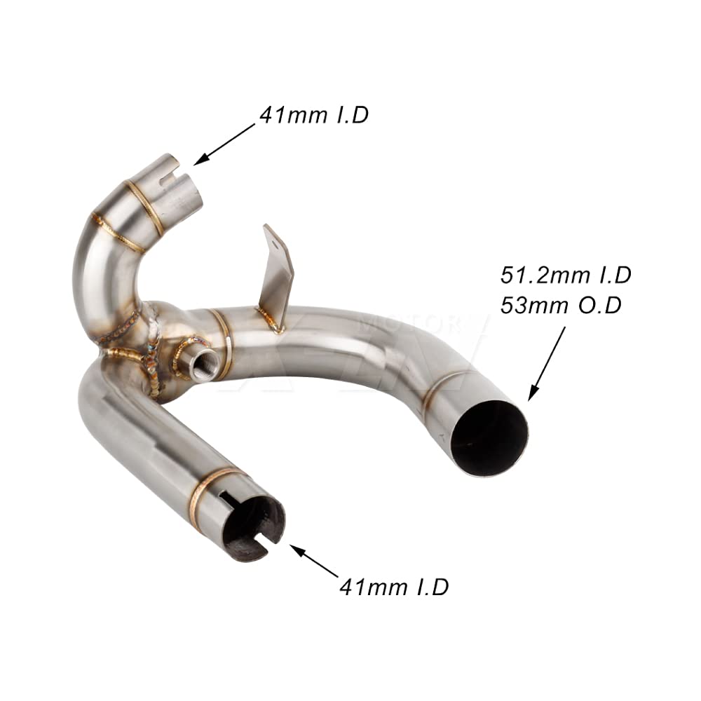 KYN for Ducati Hypermotard 1100 2007 2008 2009 Hypermotard 1100 Evo 2010 2011 2012 Tubo Collegamento collettori di Scarico Moto