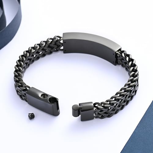 Pulsera funeraria para cenizas en acero inoxidable miniatura 4