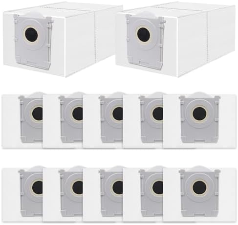 12 Stück Staubbeutel für Ecovacs T50/T50 Pro Omni Gen2/Gen3, T80S/T80 Omni | T90 Max/T30e/T30C Omni, X8/X9 Pro Omni Staubsauger, Ersatzbeutel Zubehör Antibakterieller Staubsaugerbe