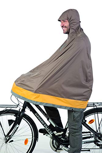 Tucano Urbano Garibaldina Opossum Mantella Antipioggia Da Bicicletta, Ergonomica E Super Compattabile, Per Adulto E Bambino, Con Copri–Seggiolino Fron